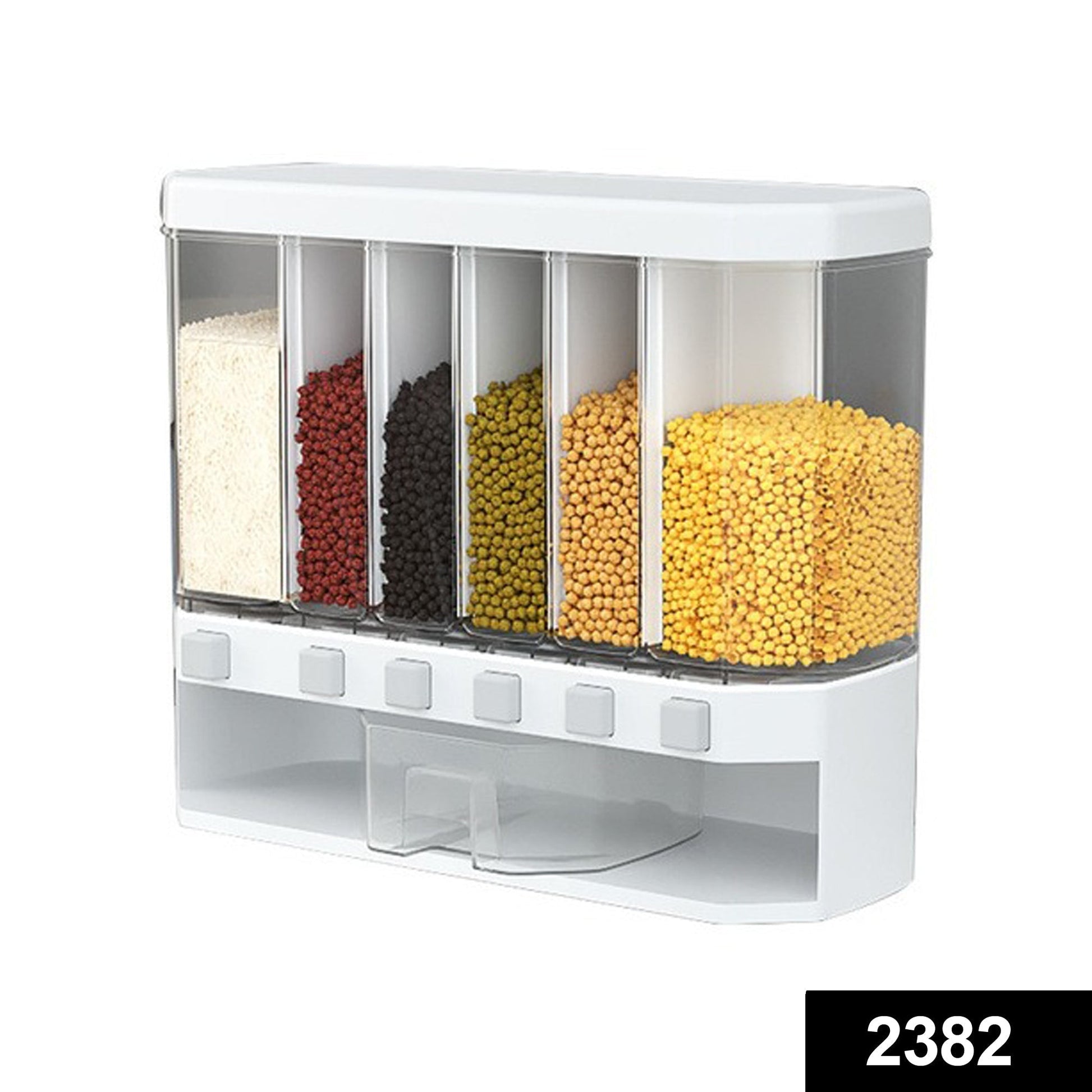 2382 Wall-Mounted Cereals Dispenser Press Grain Storage Tank 