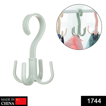 1744 360 D Rot 4 Claws Hook used in hanging and supporting various types of stuffs and items etc. 