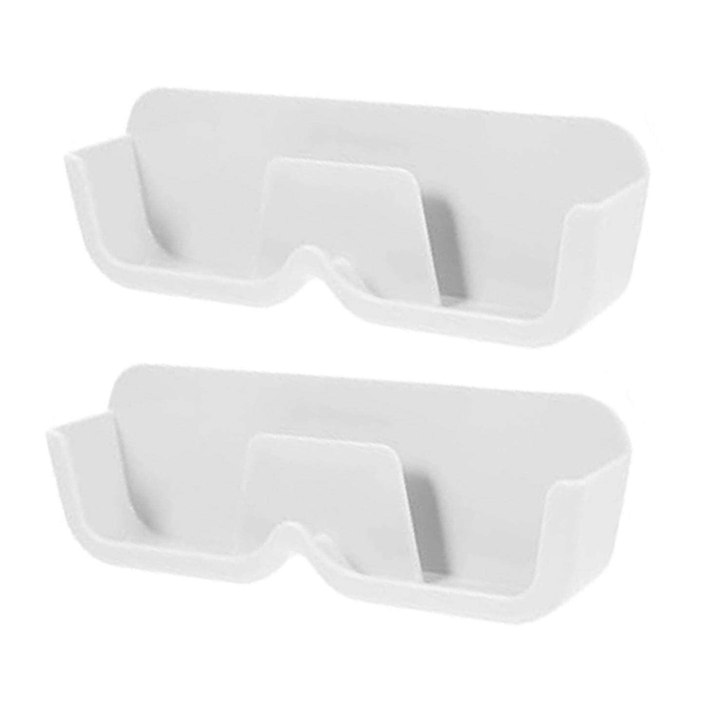 Wall Mount Sunglass Organizer Simple Space Saving Glasses Storage Box Eyewear Stand Holder for Showcase Bedroom Apartment With 2 pc Double Sided Adhesive Sticker (2 Pcs Set)