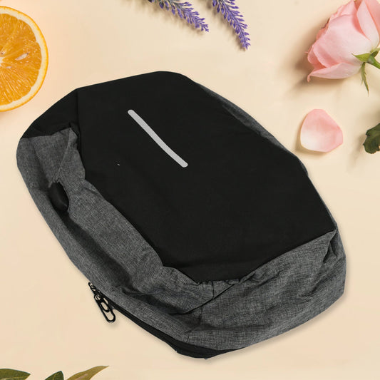 WATERPROOF ANTI THEFT CROSSBODY FANNY PACK WAIST BAG PU LEATHER SHOULDER BAGS CHEST MEN CASUAL FASHION USB CHARGING EARPHONE HOOK SLING TRAVEL MESSENGERS BAG