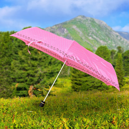 3-Fold Sun & Rain Protective Foldable Umbrella (1 Pc)