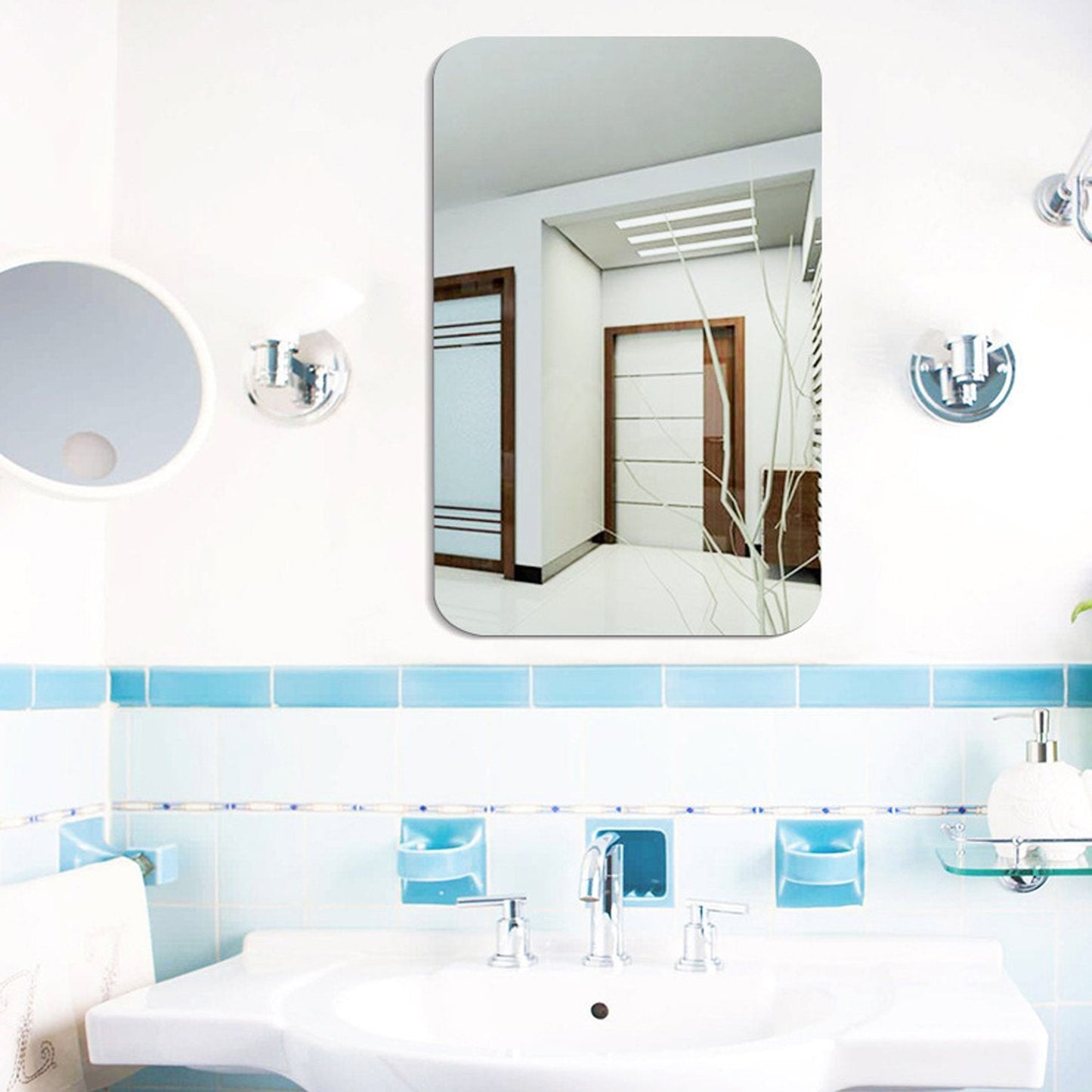 1728 3D Mirror Wall Stickers for Wall 