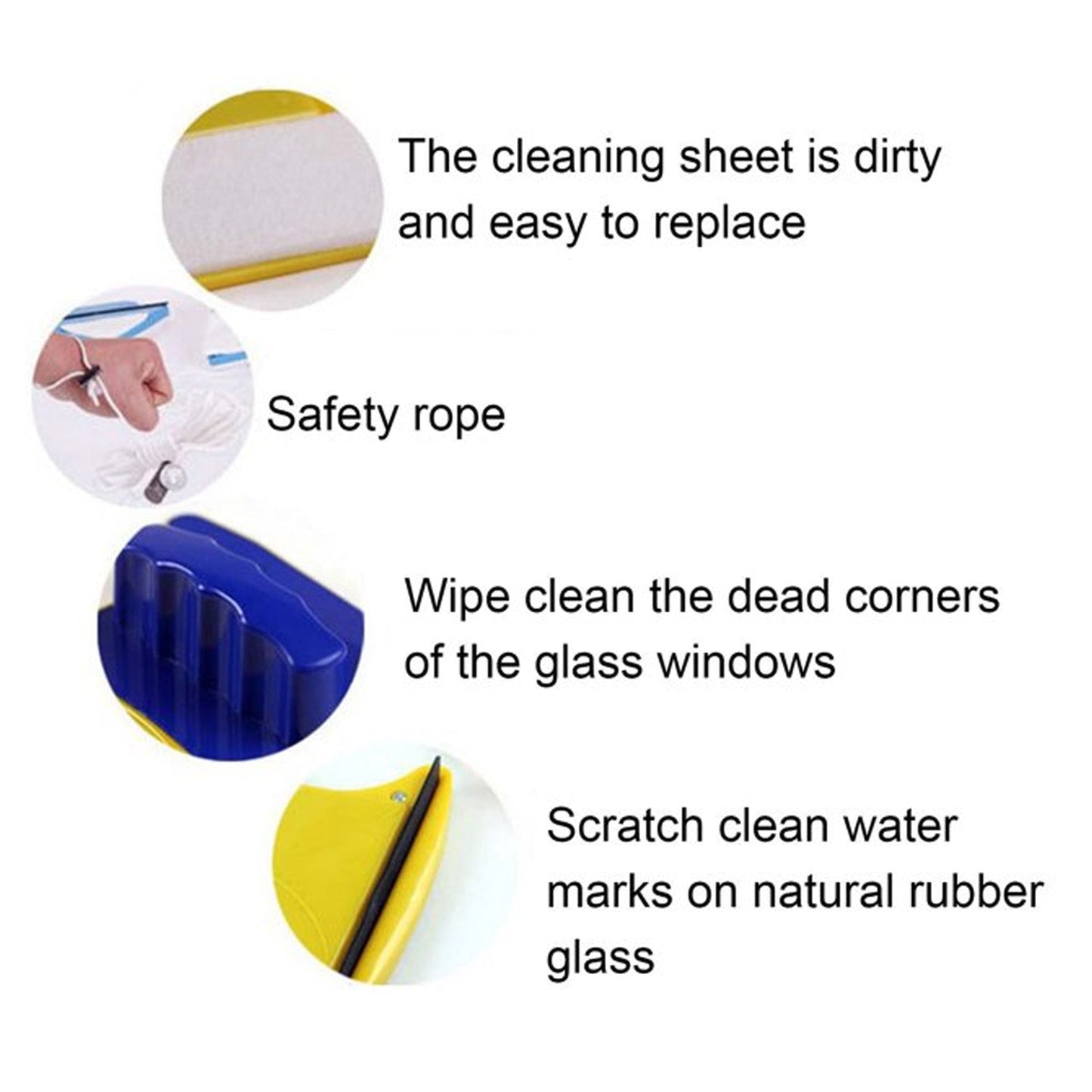 Window Cleaner Double-Side Glazed Two Sided Glass Cleaner