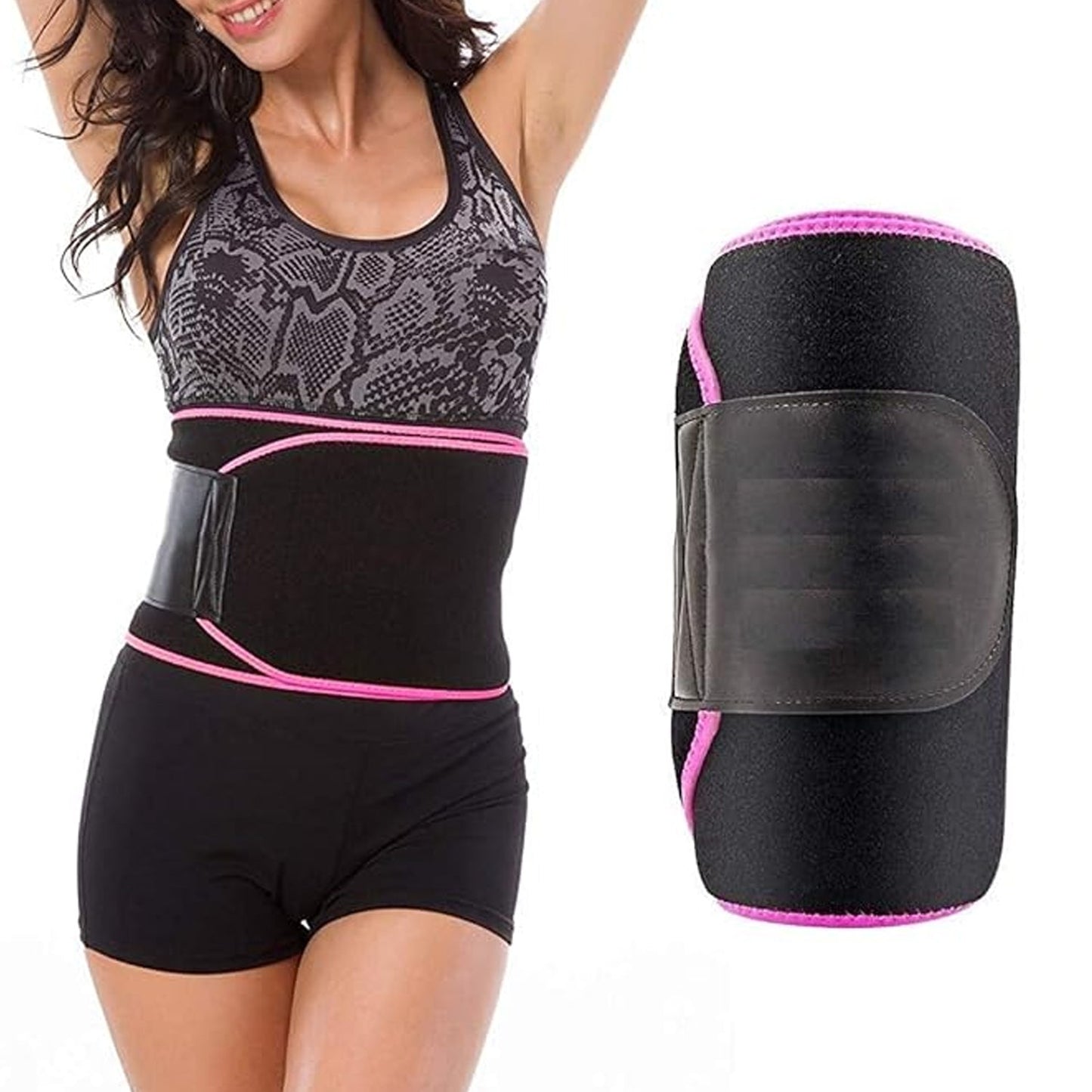 Waist Support Belt Neoprene Ab Belt Trainer, Stomach Wrap Tummy Belt / Belly Tummy Yoga Wrap Back Exercise Body Wrap