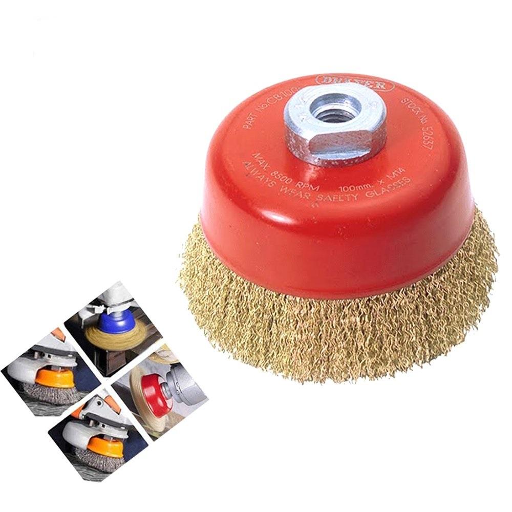 194 Wire Wheel Cup Brush (Gold) 