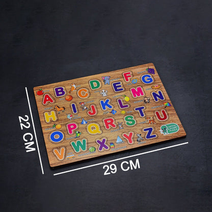 3495 Wooden Capital Alphabets Letters Learning Educational Puzzle Toy for Kids. Amd-