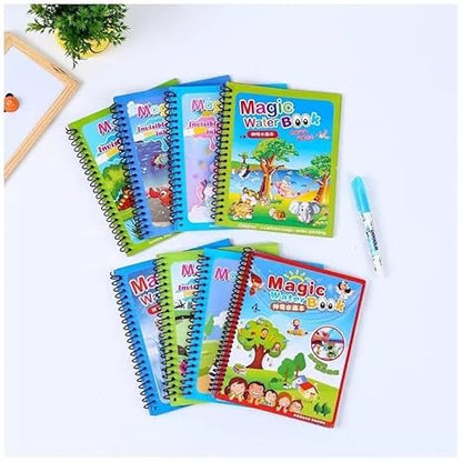 Magic Water Coloring Book with Magic Pen(pack of 4)